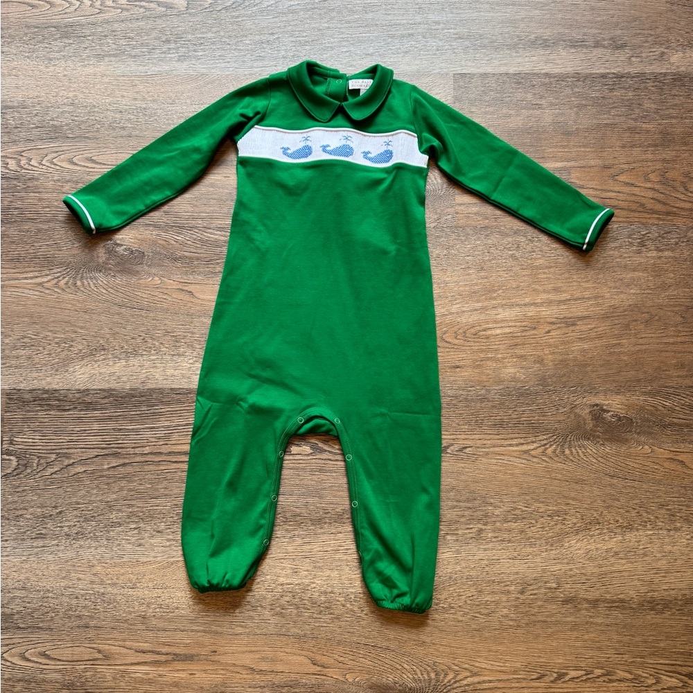 The Beaufort Bonnet Company Smocked Whale Romper